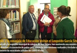 Celdrán y la concejala de Educación visitan el Leopoldo García Sito