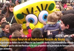 Bob Esponja causa furor en el tradicional Roscón de Reyes