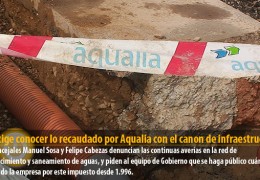 IU exige conocer lo recaudado por Aqualia con el canon de infraestructura