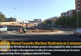 Las obras de Manuel Saavedra Martínez finalizarán en 2 semanas