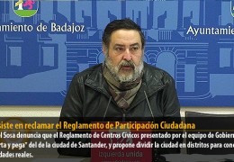 IU insiste en reclamar el Reglamento de Participación Ciudadana