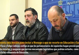 IU presenta una moción para instar a Monago a que no recorte en Educación y Sanidad