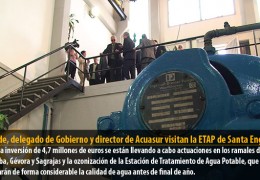 Alcalde, delegado de Gobierno y director de Acuasur visitan la ETAP de Santa Engracia