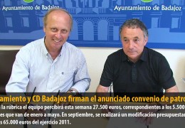 Ayuntamiento y CD Badajoz firman el anunciado convenio de patrocinio