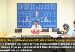 Sosa pide un Plan de Intervención Inmediata ante situación de emergencia social