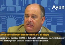 Vegas asegura que el Estado destina una miseria a Badajoz