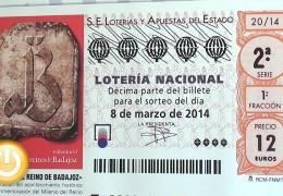 El Milenio del Reino de Badajoz ilustra el décimo de la Lotería Nacional del próximo 8 de marzo
