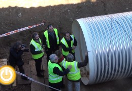 El Alcalde visita las obras del colector de aguas residuales de la margen izquierda