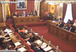 Pleno extraordinario diciembre 2015 del Ayuntamiento de Badajoz