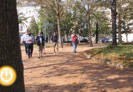 Rueda de prensa alcalde- Visita plaza Jardines del Guadiana